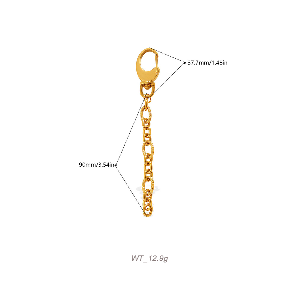 DIY Charm Chain Base with Lobster Clasp in PVD Stainless Steel 18K Gold