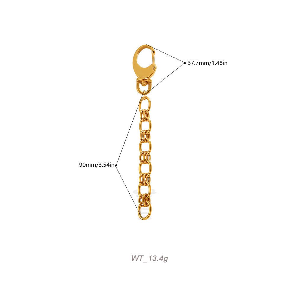 DIY Charm Chain Base with Lobster Clasp in PVD Stainless Steel 18K Gold