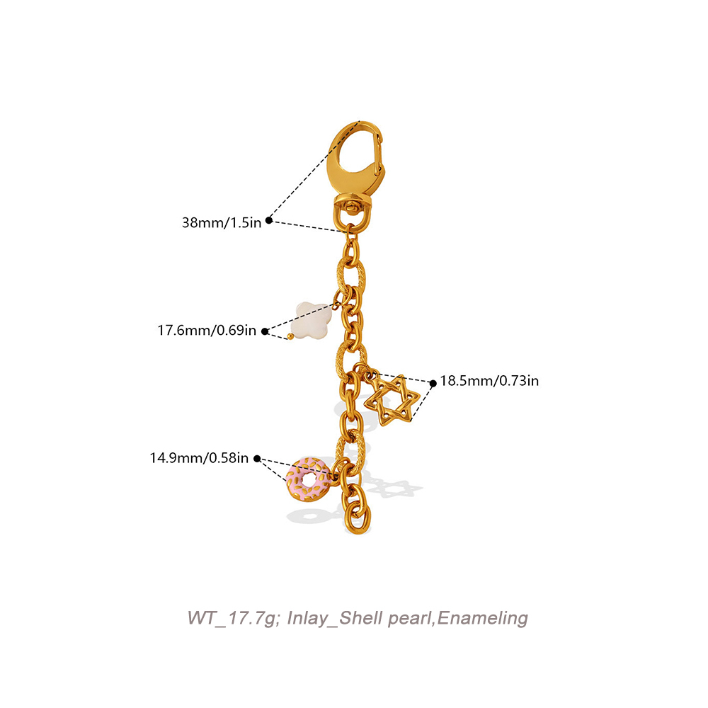 DIY Charm Chain Base with Lobster Clasp in PVD Stainless Steel 18K Gold