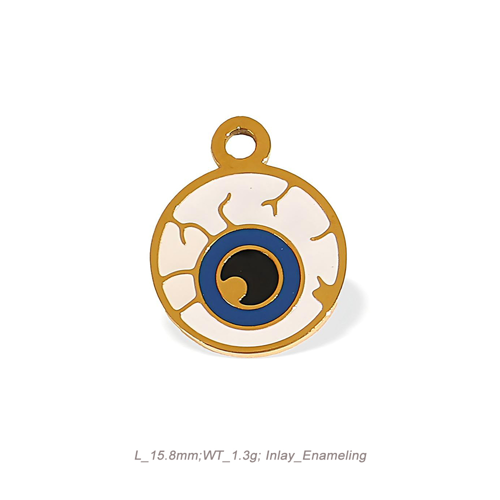 Halloween Theme Enamel Charm Pendant in 18K Gold PVD Stainless Steel
