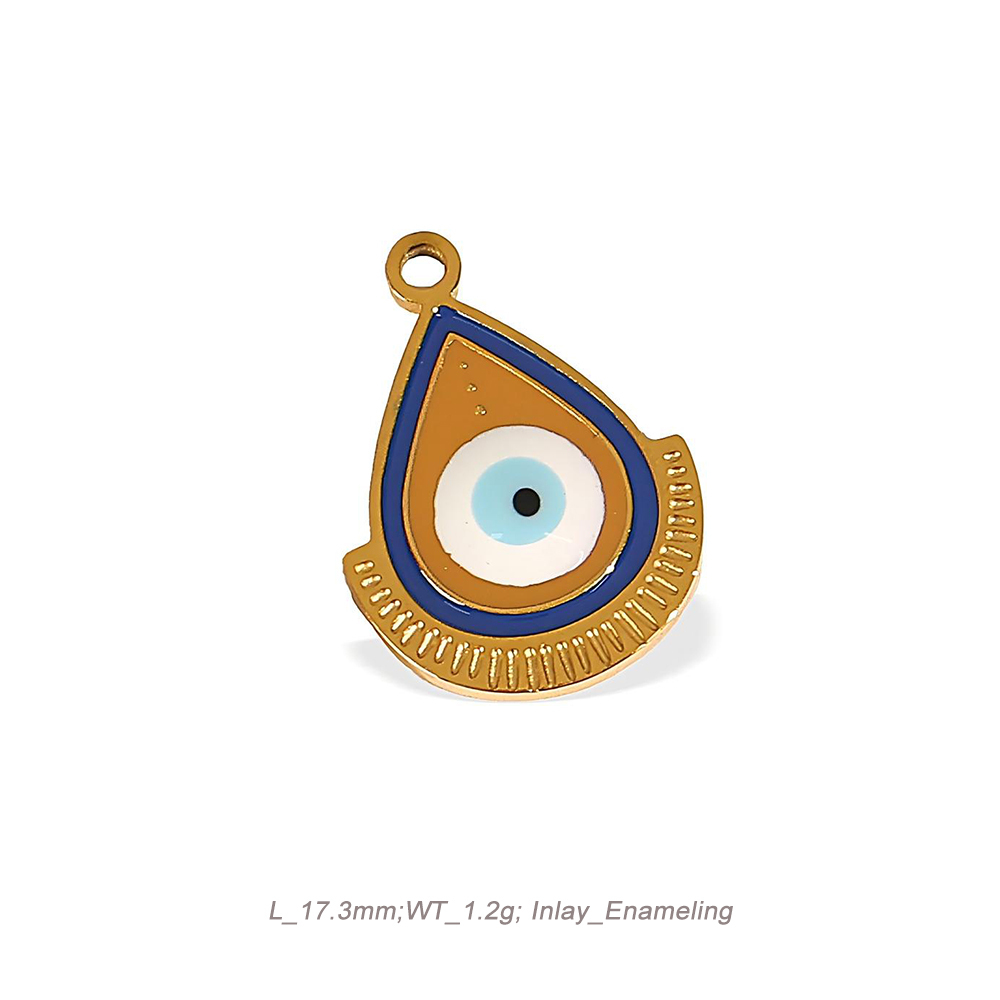 Halloween Theme Enamel Charm Pendant in 18K Gold PVD Stainless Steel