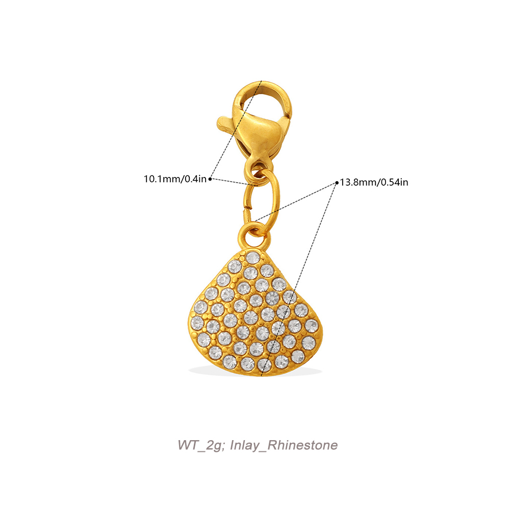 Ocean Theme Lobster Clasp Charm Pendant in 18K Gold PVD Stainless Steel