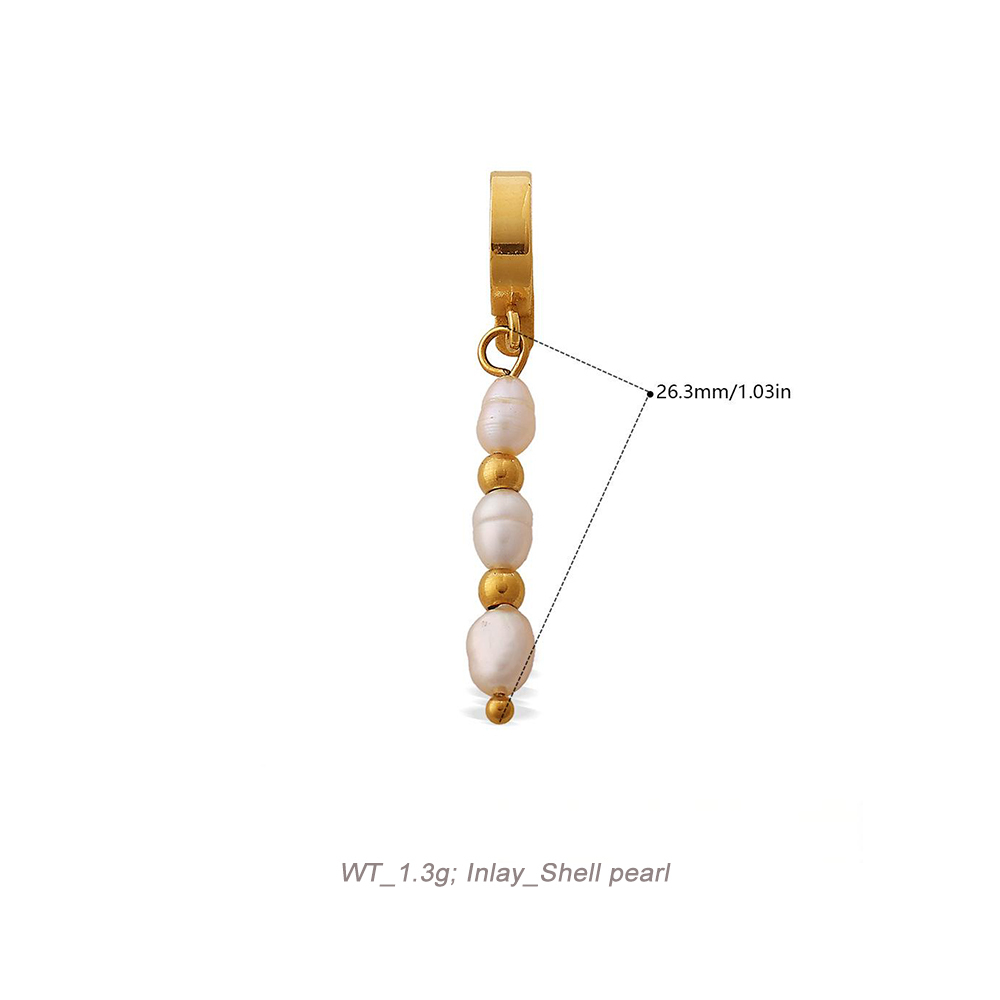Ocean Theme Clip-On Charm Pendant in 18K Gold PVD Stainless Steel