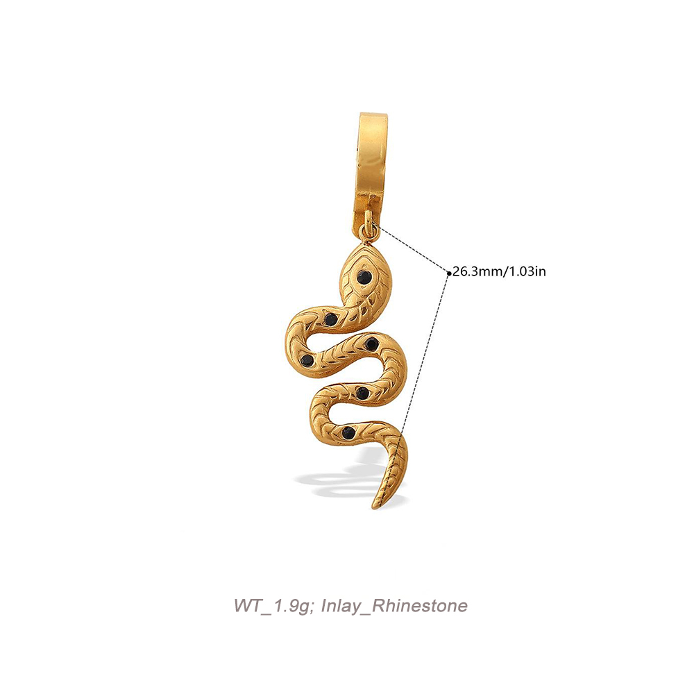 Ocean Theme Clip-On Charm Pendant in 18K Gold PVD Stainless Steel