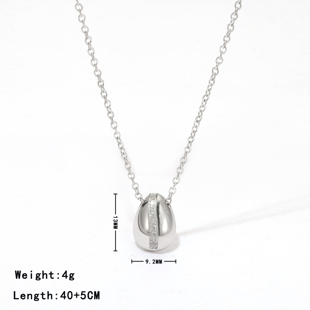 Pave CZ Teardrop Stud Earrings, Necklace and Bracelet Set in PVD Stainless Steel 14K Gold