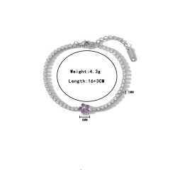 Bracelet-Silver purple