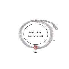 Bracelet-Silver red