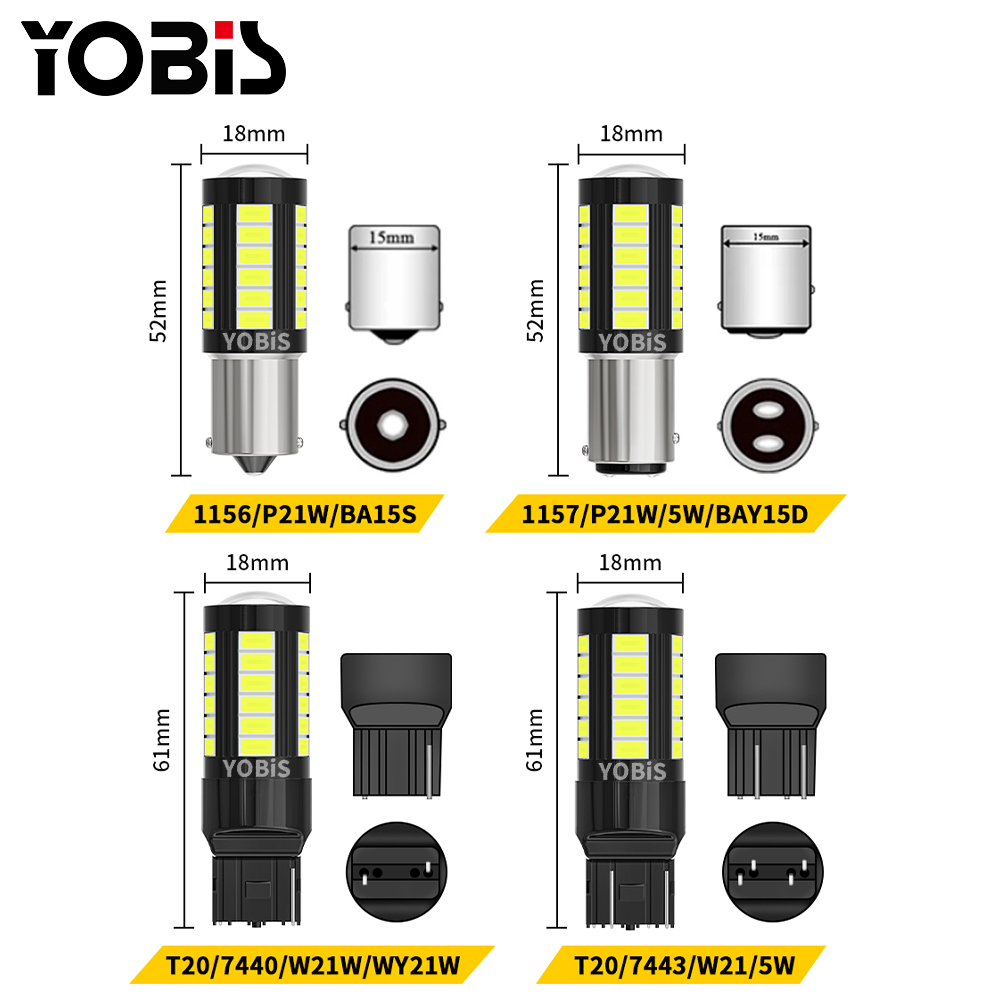 YOBIS LED CARLIGHT,LED Tail Brake Light Bulb 4W 393LM | YOBIS ZXSC-5630-33
