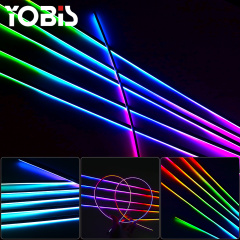 YOBIS LED CARLIGHT,yobis 18 in 1 LED Symphony Ambient Lights Car Interior Full Color Streamer RGB 256 Colors Neon Acrylic Strip Decoration Atmosphere Lamp