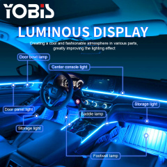 YOBIS LED CARLIGHT,yobis 18 in 1 Universal Newest Car LED Ambient Light 64 Colors RGB Interior Hidden Acrylic Strip Decoration Accessories Atmosphere Kit