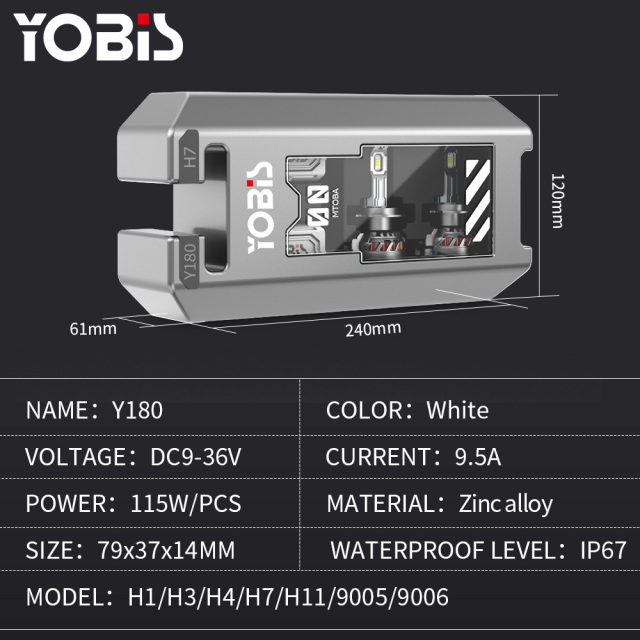 YOBIS LED CARLIGHT,YOBIS DD-Y180 | 115W 6500LM LED Headlight Bulb