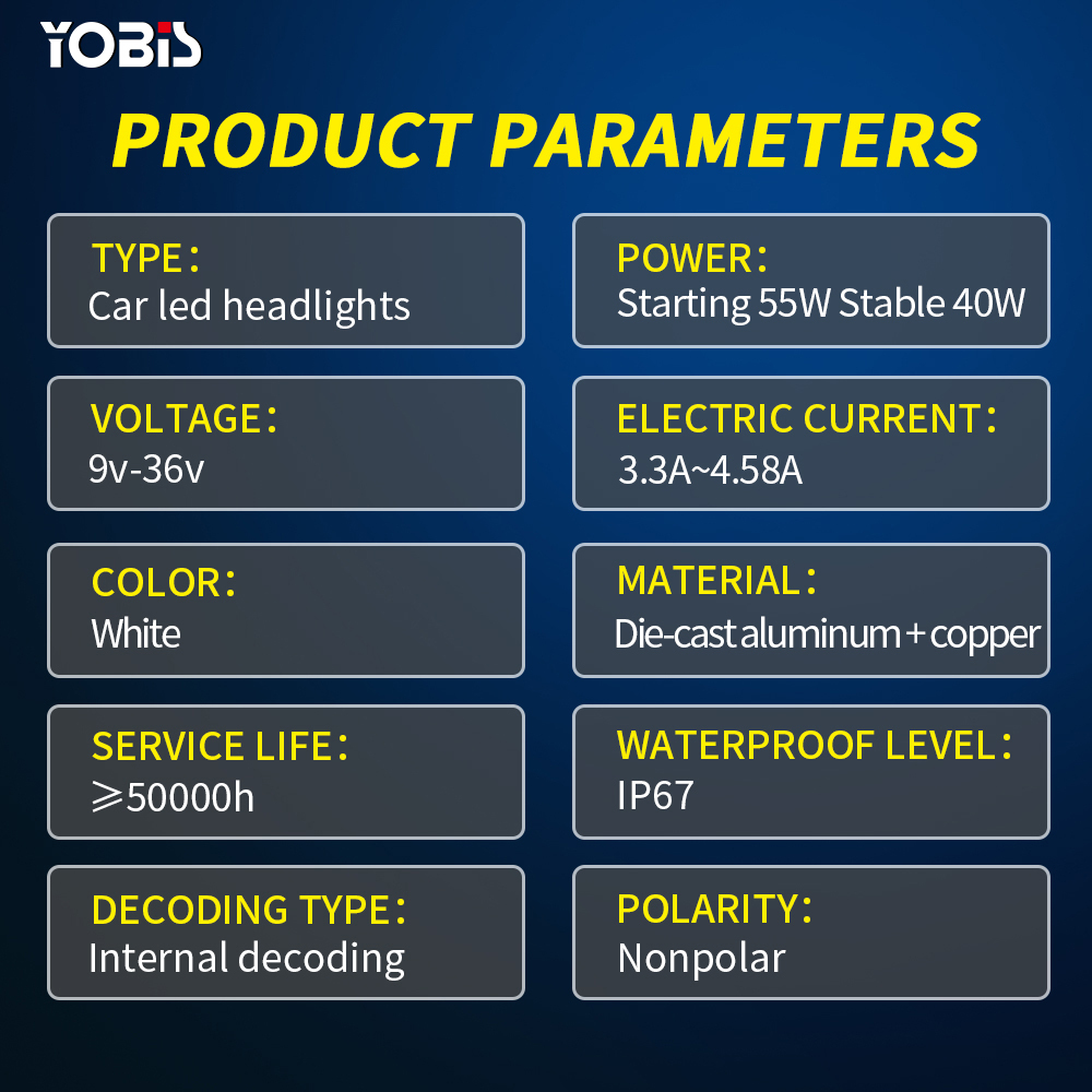 YOBIS LED CARLIGHT,YOBIS DD-A60 | 55W 6000LM LED Headlight Bulb