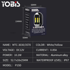 YOBIS LED CARLIGHT,Motorcycle Led Headlight Bulb 10W 8000LM | ​YOBIS MTC-3030-36-3570-1