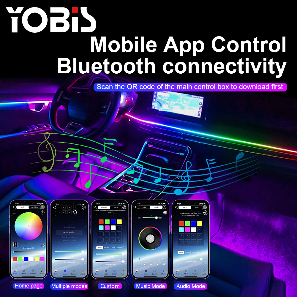 YOBIS LED CARLIGHT,YOBIS Wholesale Premium Car Interior LED Ambient Lighting Kits | Customizable & Multi-Zone Control