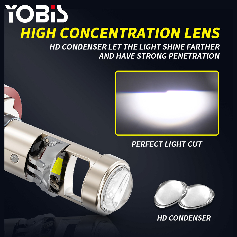 YOBIS LED CARLIGHT,Mini Len LED A80 H4 Bulb H7 LED Headlight Low Beam Projector 9005 HB3 9006 HB4 80W Automobiles Bulb 30000LM Conversion Kit