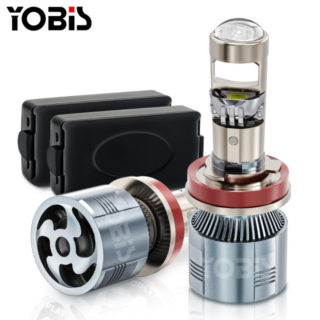 YOBIS LED CARLIGHT,Mini Len LED A80 H4 Bulb H7 LED Headlight Low Beam Projector 9005 HB3 9006 HB4 80W Automobiles Bulb 30000LM Conversion Kit