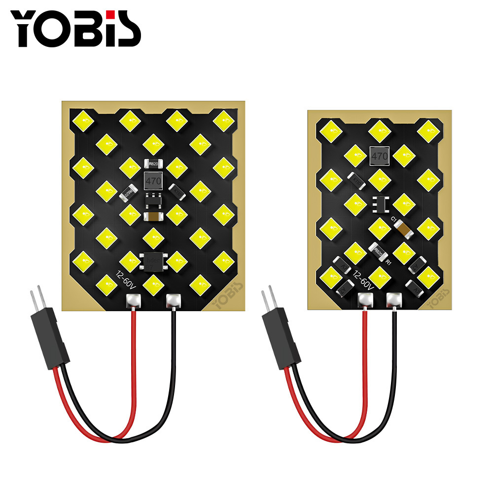 YOBIS LED CARLIGHT,YOBIS Auto Car Interior Reading Plate Light LED Panel Dome Light 3030 27SMD Light Board Roof Ceiling Interior Wired Lamp