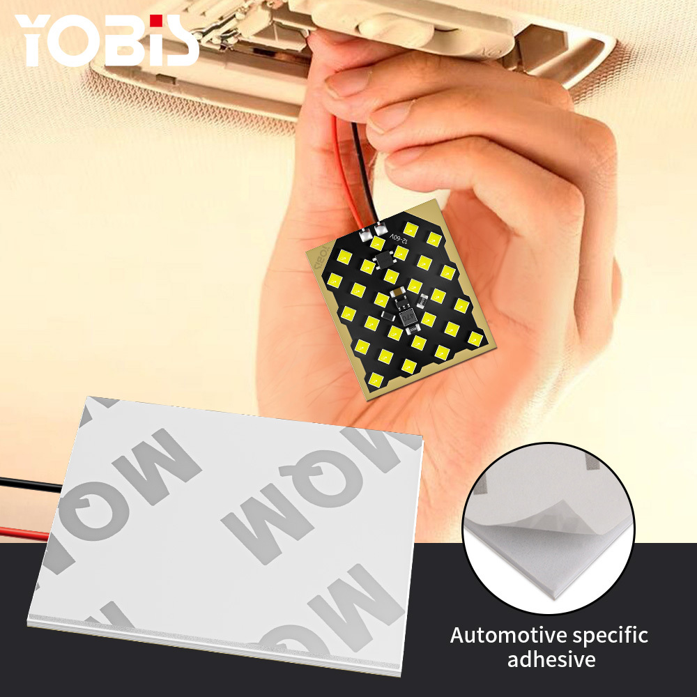YOBIS LED CARLIGHT,YOBIS Auto Car Interior Reading Plate Light LED Panel Dome Light 3030 27SMD Light Board Roof Ceiling Interior Wired Lamp
