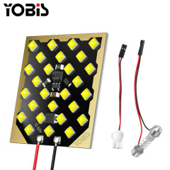 YOBIS LED CARLIGHT,YOBIS Auto Car Interior Reading Plate Light LED Panel Dome Light 3030 27SMD Light Board Roof Ceiling Interior Wired Lamp