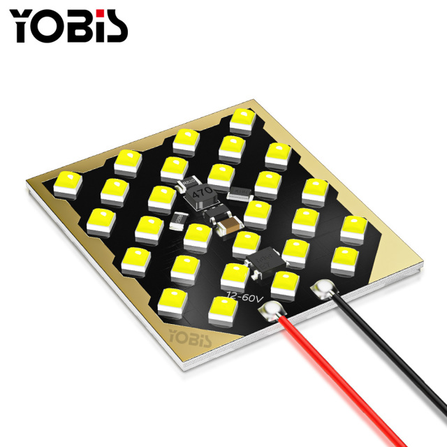YOBIS LED CARLIGHT,YOBIS Auto Car Interior Reading Plate Light LED Panel Dome Light 3030 27SMD Light Board Roof Ceiling Interior Wired Lamp