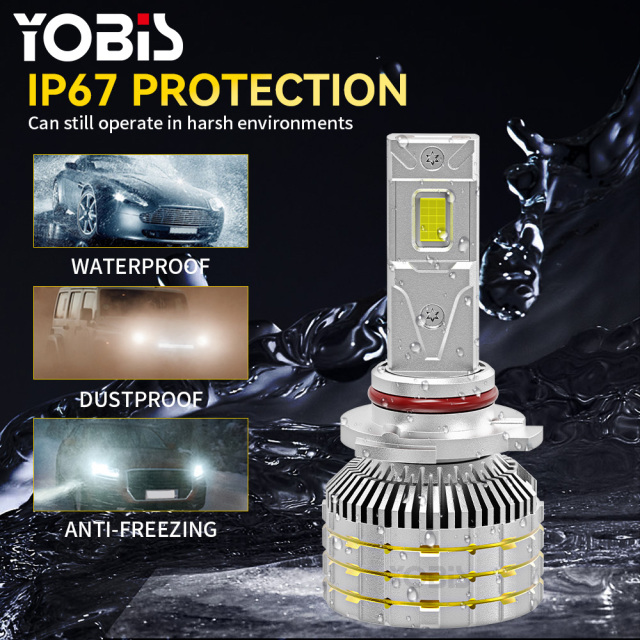 YOBIS LED CARLIGHT,LED Car M10 Light Bulb 13600Lm LED Car Light 160W 36V Aluminum Front Headlight Bulb Compatible H3 H4 H7 H11 9005 9006