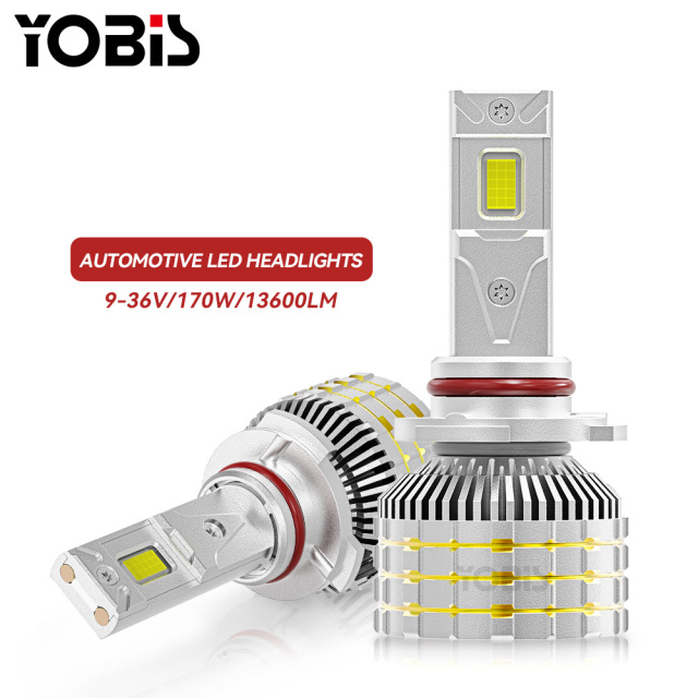 YOBIS LED CARLIGHT,LED Car M10 Light Bulb 13600Lm LED Car Light 160W 36V Aluminum Front Headlight Bulb Compatible H3 H4 H7 H11 9005 9006