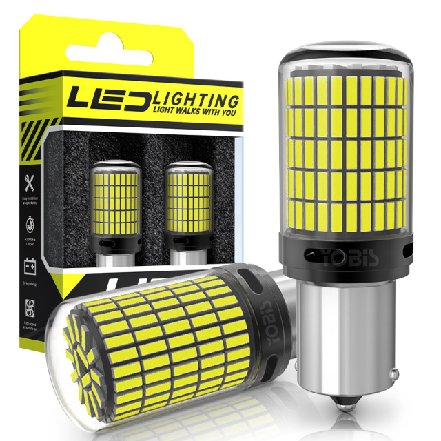 YOBIS LED CARLIGHT,YOBIS FACTORY T20 150smd 4014 BA15S Signal LED P21W 1156 LED Canbus P215W 1157 Brake Bulb Two Contacts Light