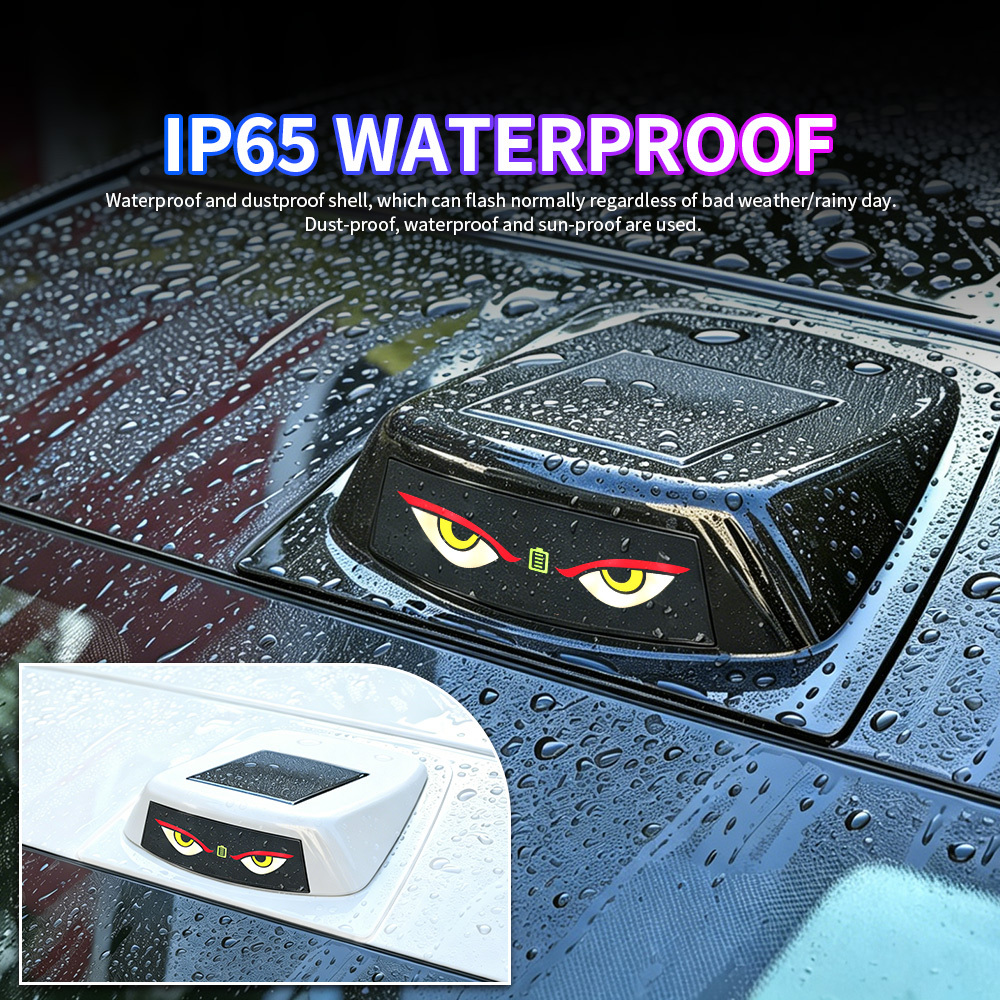 YOBIS LED CARLIGHT,YOBIS Demon's Eye Solar Powered LED Car Roof LiDAR Decorative Cover light