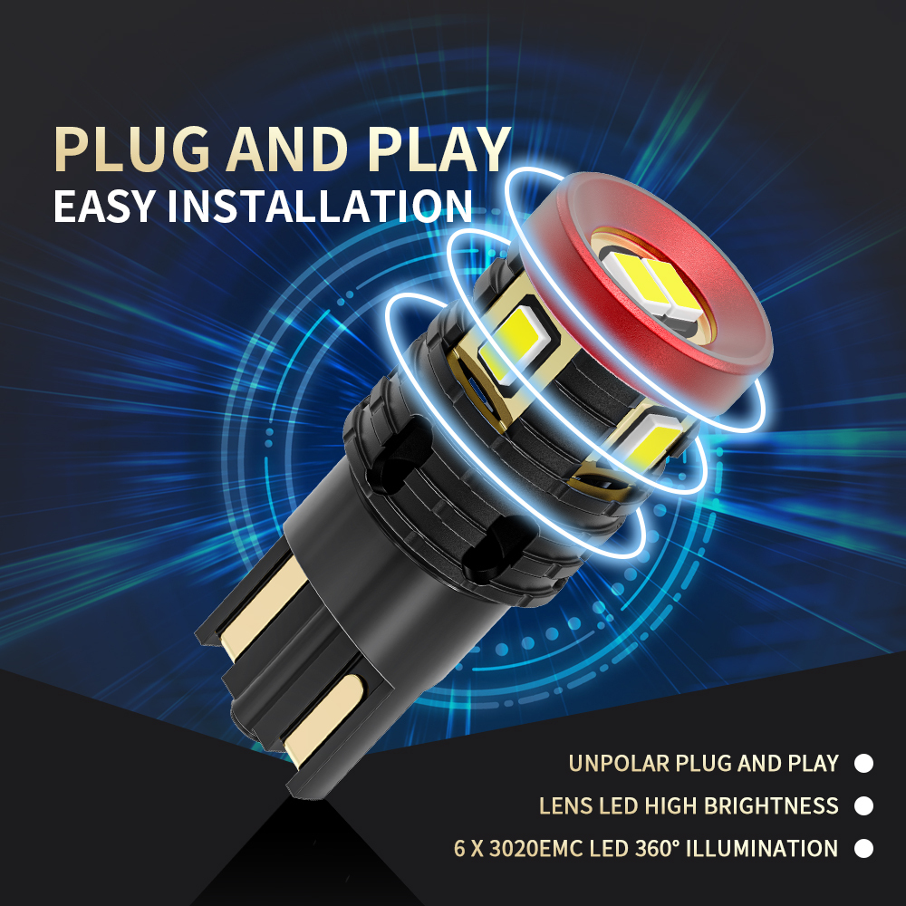 YOBIS LED CARLIGHT,T10 Automotive Led Bulb 2W 240LM | YOBIS T10-3020EMC-6