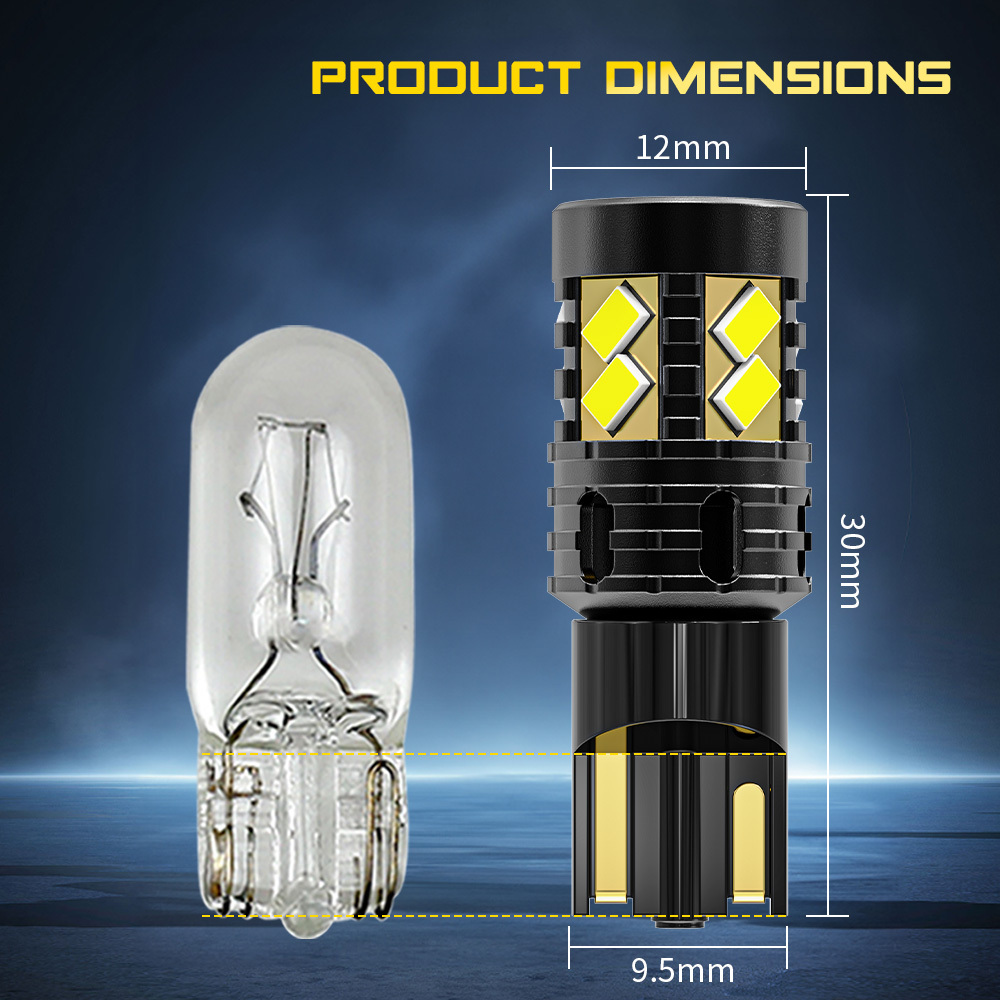 YOBIS LED CARLIGHT,T10 Automotive Led Bulb 2.4W 325LM | YOBIS T10-3020EMC-12