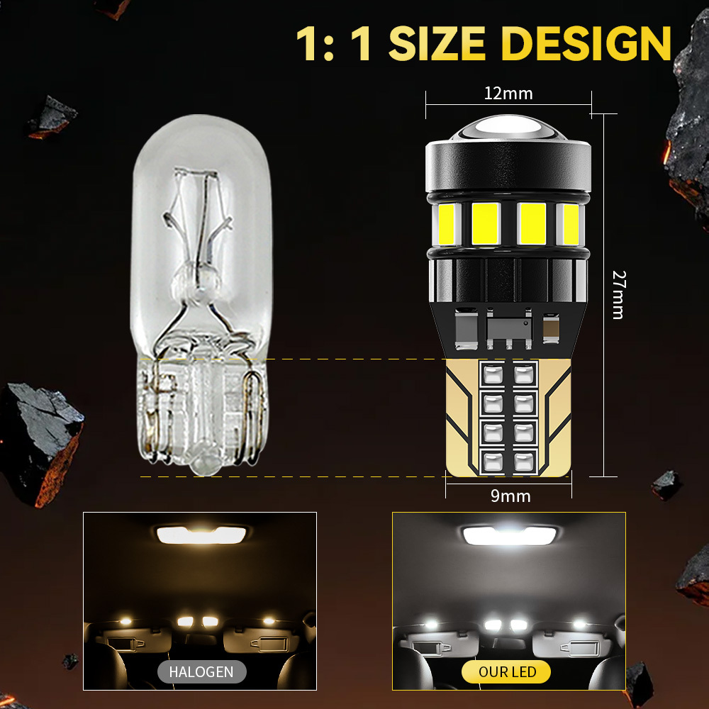 YOBIS LED CARLIGHT,T10 Automotive Led Bulb 1.8W 280LM | YOBIS T10-3020EMC-12X