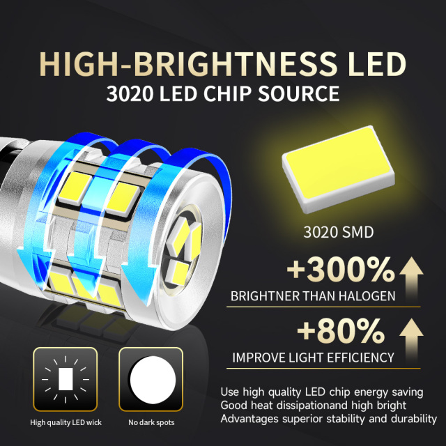 YOBIS LED CARLIGHT,T15 Automotive LED W16W​ Bulb 6W 650LM | YOBIS T15-3020EMC-15