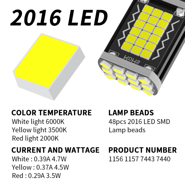 YOBIS LED CARLIGHT,LED Tail Brake Light Bulb 4.1W 1200LM | YOBIS ZXSC-2016-48