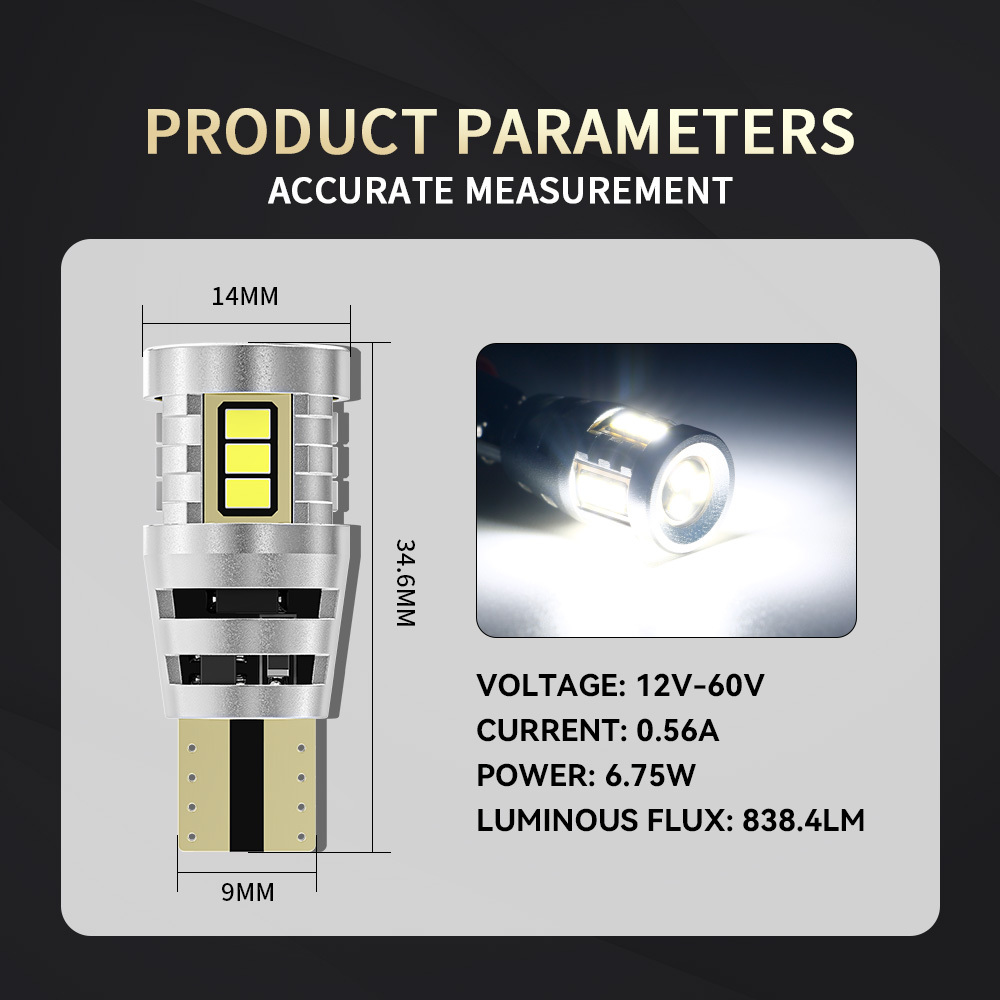 YOBIS LED CARLIGHT,T15 Automotive LED W16W​ Bulb 6W 650LM | YOBIS T15-3020EMC-15