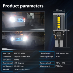 YOBIS LED CARLIGHT,T15 Automotive LED W16W​ Bulb 6W 2400LM | YOBIS T15-3020EMC-19