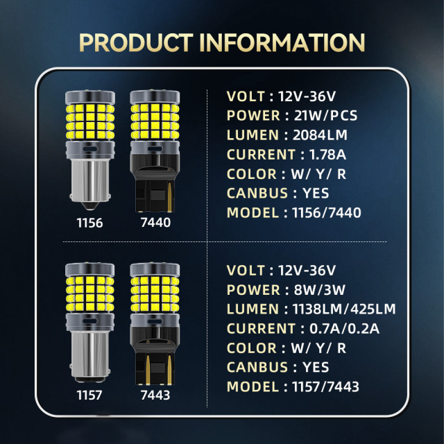 YOBIS LED CARLIGHT,LED Tail Brake Light Bulb 21.4W 2084LM | YOBIS ZXSC-3030-54