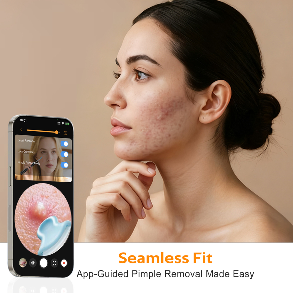 Complete Ear Cleaning Kit: 1080P Camera with 6 LEDs & 8 Ear Picks, Wireless Ear Wax Remover for iPhone/iPad/Android, Safe for Home Use (Black)