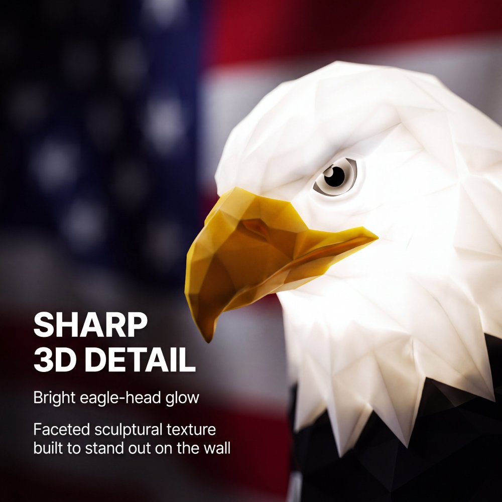 Light Up Your Watch Party! USA Fan LED Eagle Light - Perfect Man Cave Gift & Game Day Decor