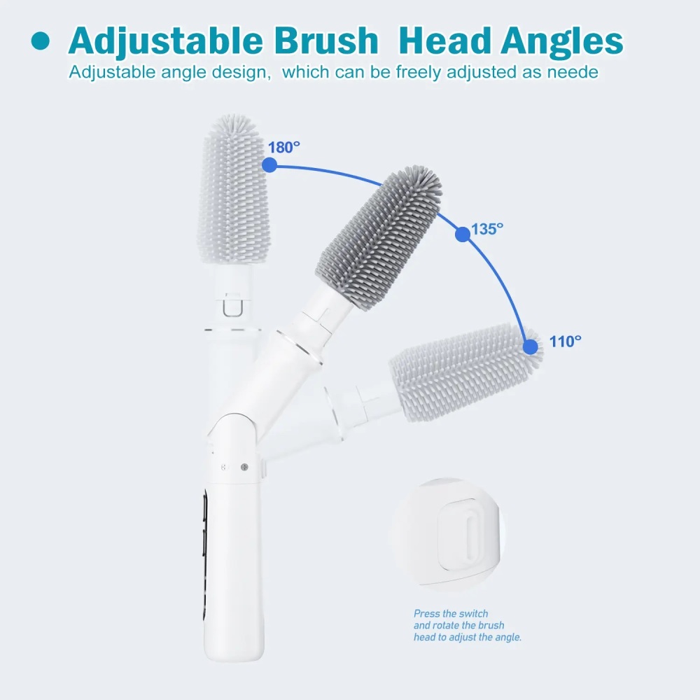Electric Spin Scrubber, Cordless Cleaning Brush with 4 Replaceable Brush Heads, 3 Speed Adjustable Angle Scrubber for Shoes, Bathroom, Kitchen & Tile Cleaning
