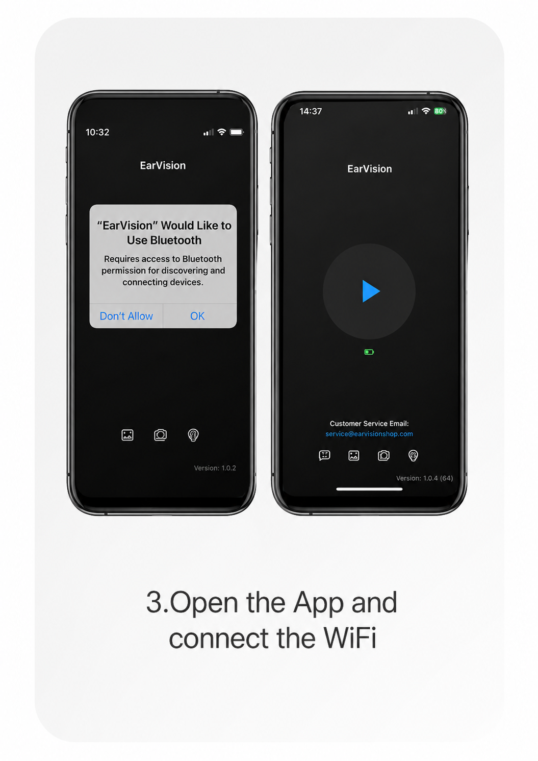 Open the App and connect to WiFi