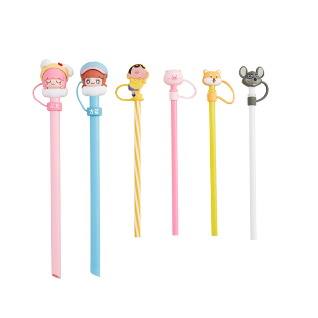 Plastic Straw with Soft / Silicone PVC doll