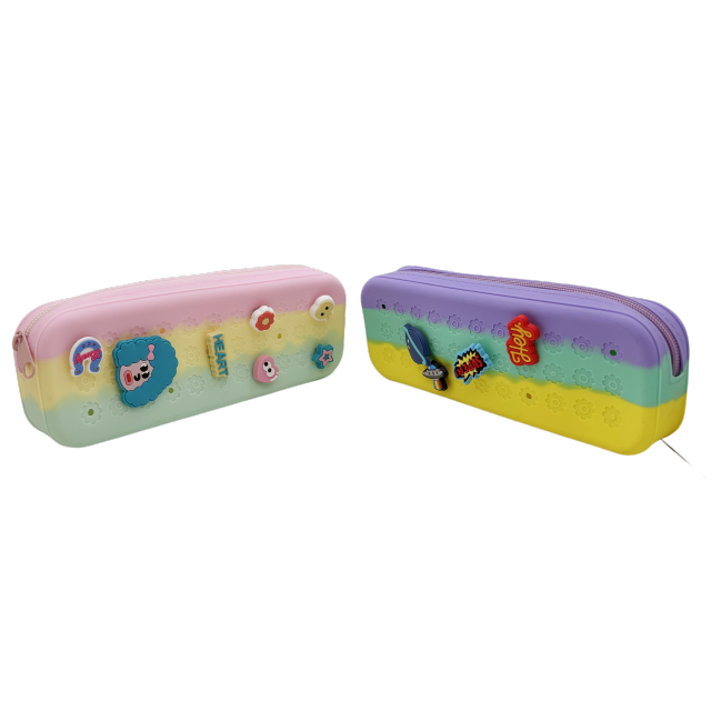 Silicone Carton pencil/comestic bag