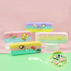 Silicone Carton pencil/comestic bag