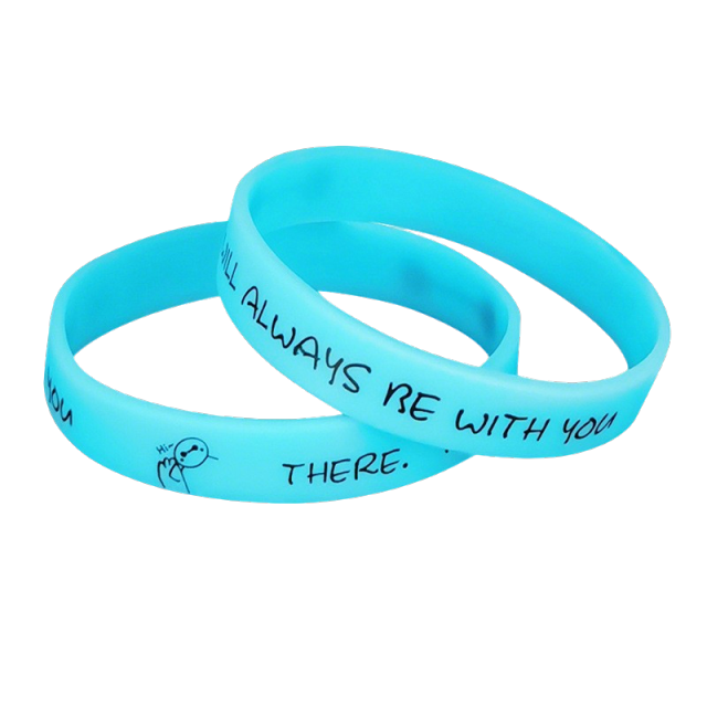 Wristband/bracelet       (debossed with color filling)