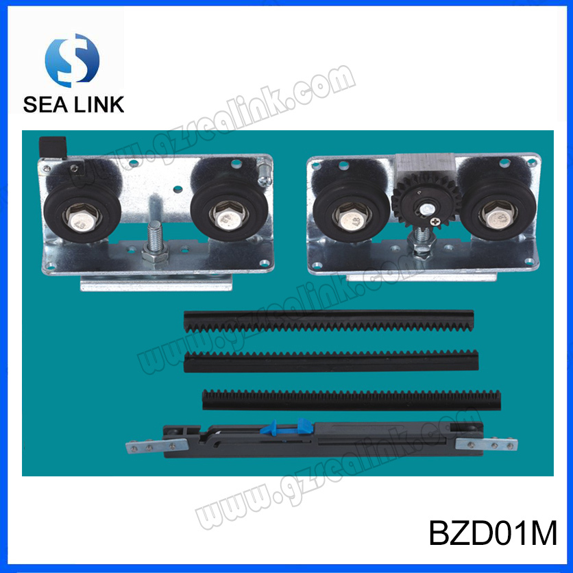 Semi-automatic roller wooden door sliding system