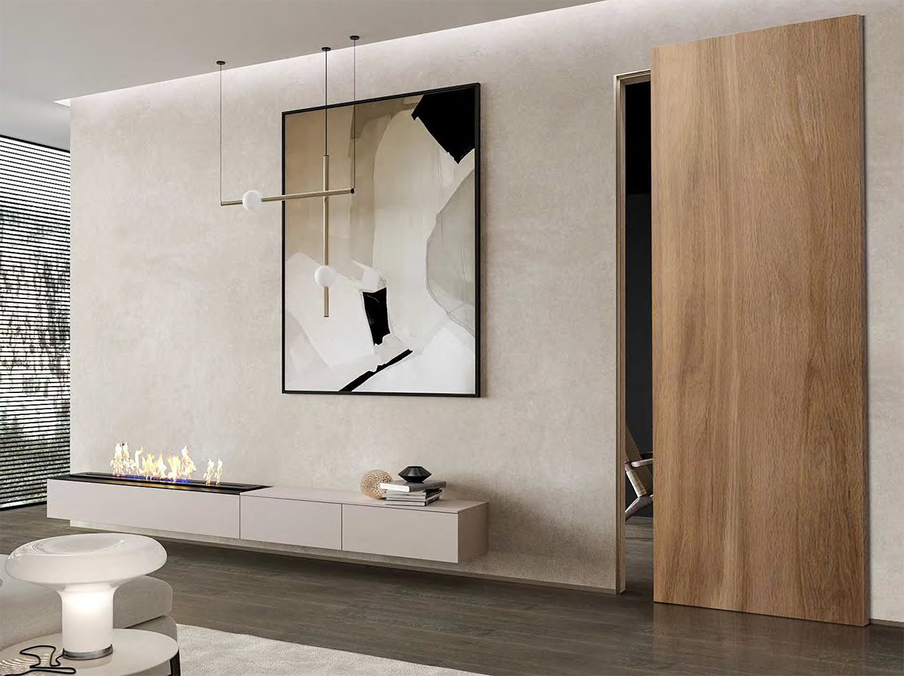 Invisible Sliding Wooden Door System