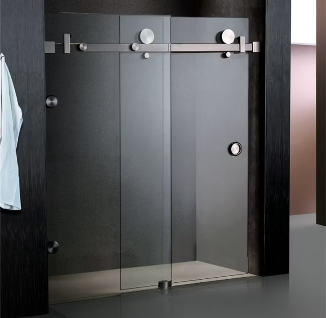 Tempered Glass Sliding Door System Roller Interior Shower Door Hardware