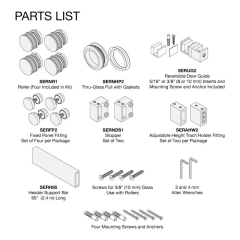 Deluxe 180 Degree Serenity Series Sliding Shower System Kit