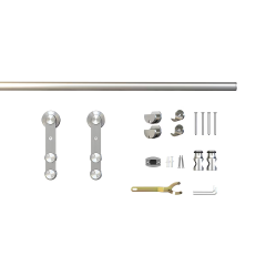 Sliding Barn Door Hardware Kit for Glass Single Door Up to 39in W