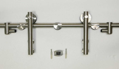 Stainless Steel Sliding Glass Barn Door Hardware Kit HLS-06